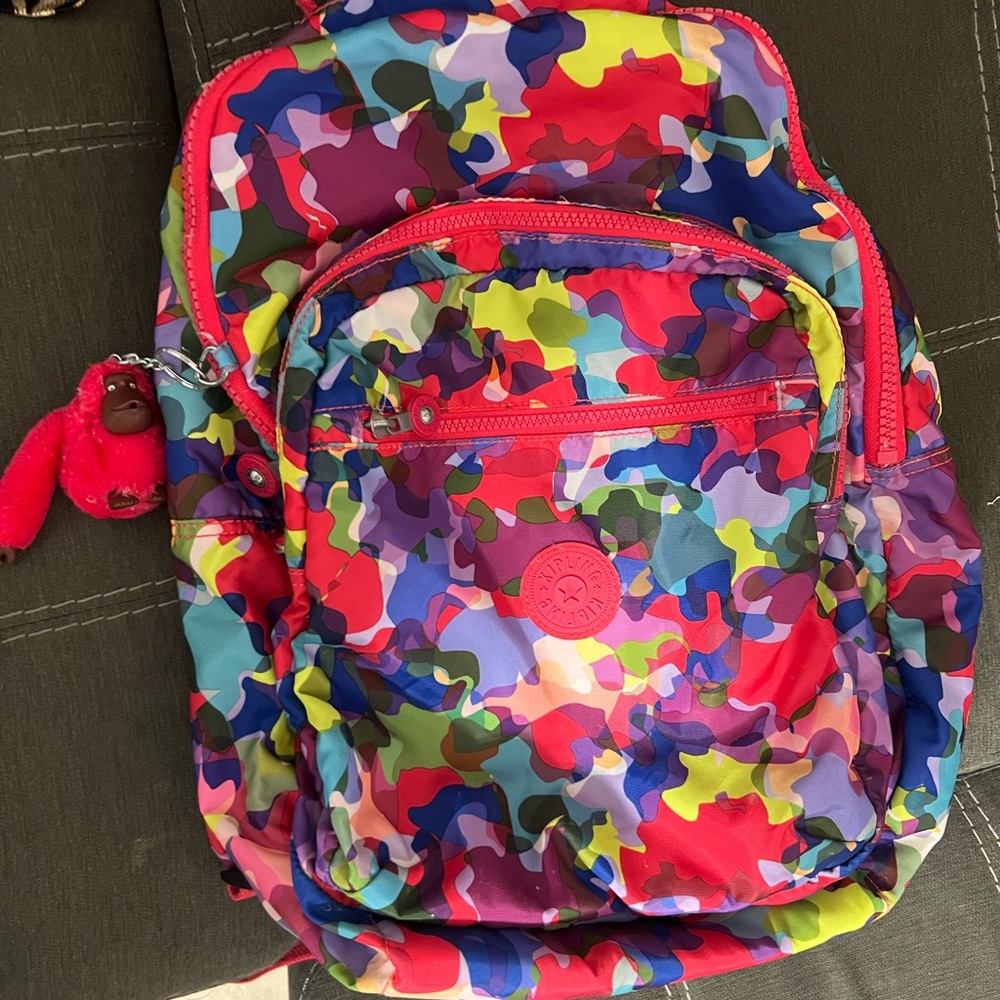 Kipling laptop Colorful Camouflage Backpack